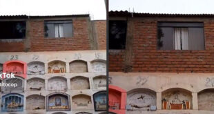 Familia peruana construye su casa sobre nichos en cementerio del Callao