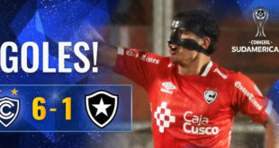 Cienciano goleo a Botafogo por 6-1 por octavos ida de Copa Sudamericana 2026